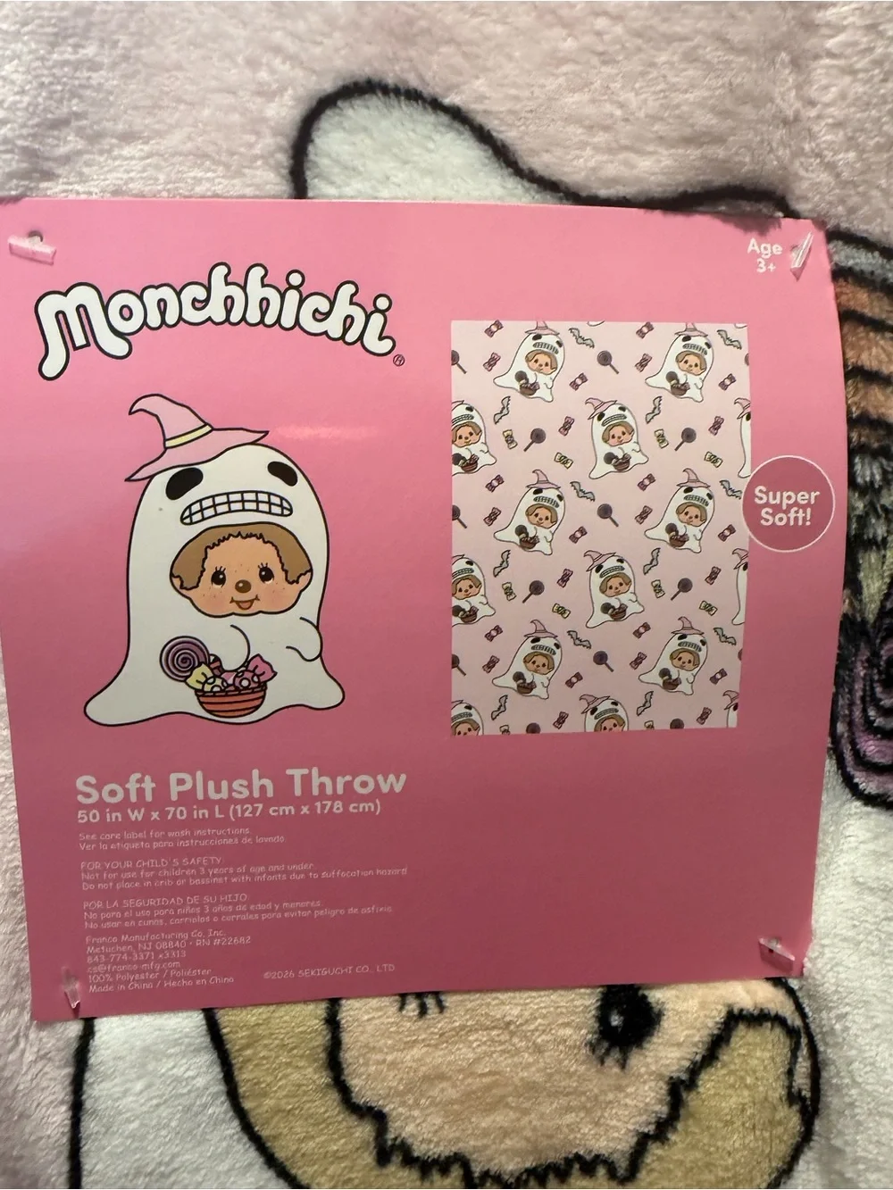 Monchhichi Halloween blanket